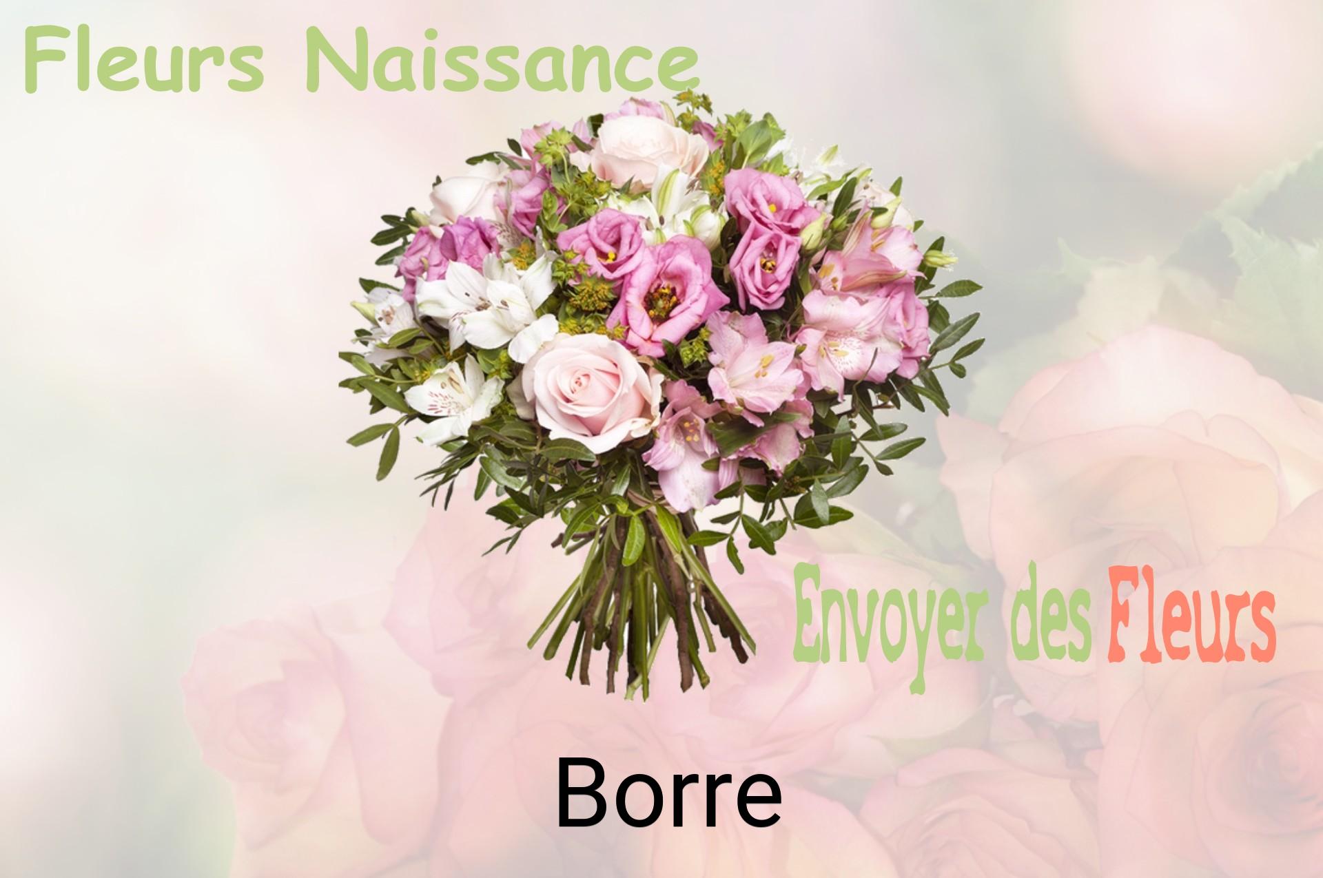 Bouquet de fleurs de naissance livré à Borre