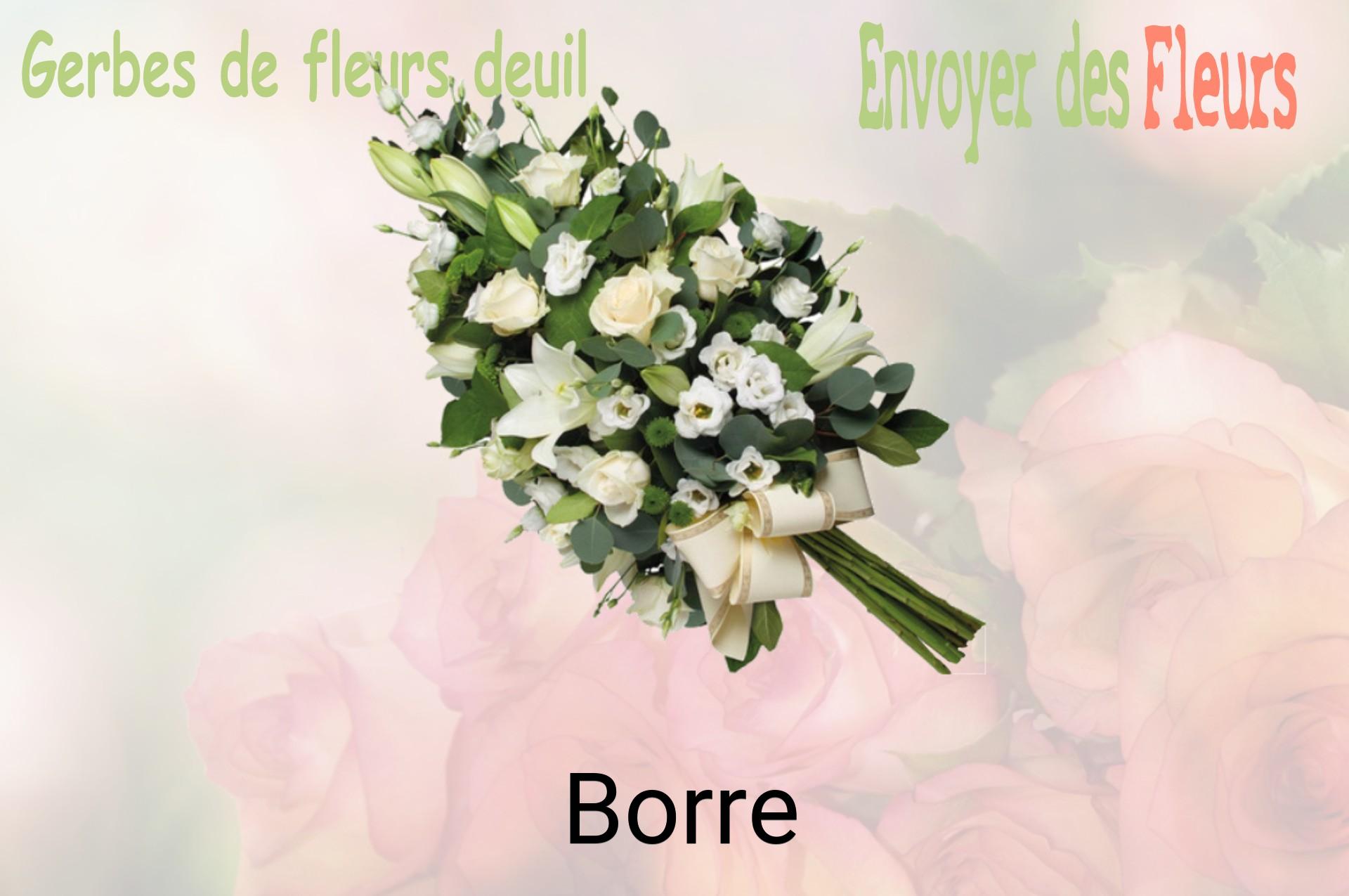 Gerbe de fleurs de deuil livrée à Borre